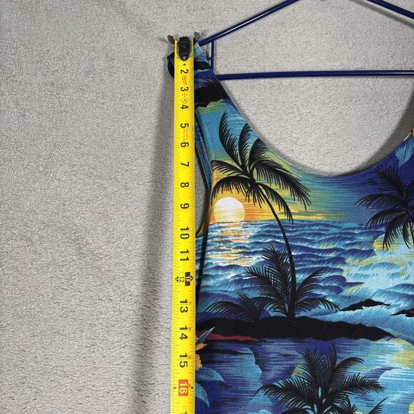 Vintage Marisol Womens Fit Small Slinky Maxi Hawaiian Resort Wear Tropical Beach - Picture 11 of 16